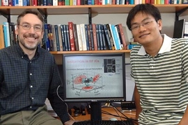 MIT Professor Duane Boning, left, and graduate student Daihyun Lim are working toward increasing the performance of computer chips.