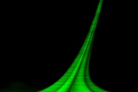 The spike in this experimental 2D image shows where a fluid is separating from the surface it is flowing past. Spikes such as these can now be reliably predicted thanks to a new MIT theory.