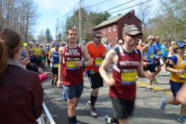 Azzarelli ran the 2014 Boston Marathon as part of the MIT Strong team.