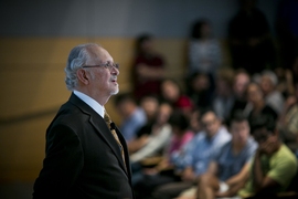 Former Institute Professor and co-winner of the 1995 Nobel Prize in Chemistry, Mario Molina, presented the 2015 Kari Taylor Compton Lecture on "Climate Change: Science, Policy, and Communication.”