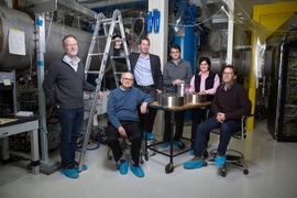Members of the MIT LIGO team (from left to right): David Shoemaker, Rainer Weiss, Matthew Evans, Erotokritos Katsavounidis, Nergis Mavalvala, and Peter Fritschel.