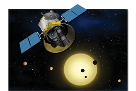 Conceptual image of TESS, the Transiting Exoplanet Survey Satellite